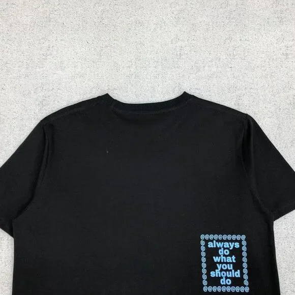 Always Brand Black Simple Panel Short Sleeve T Shirt